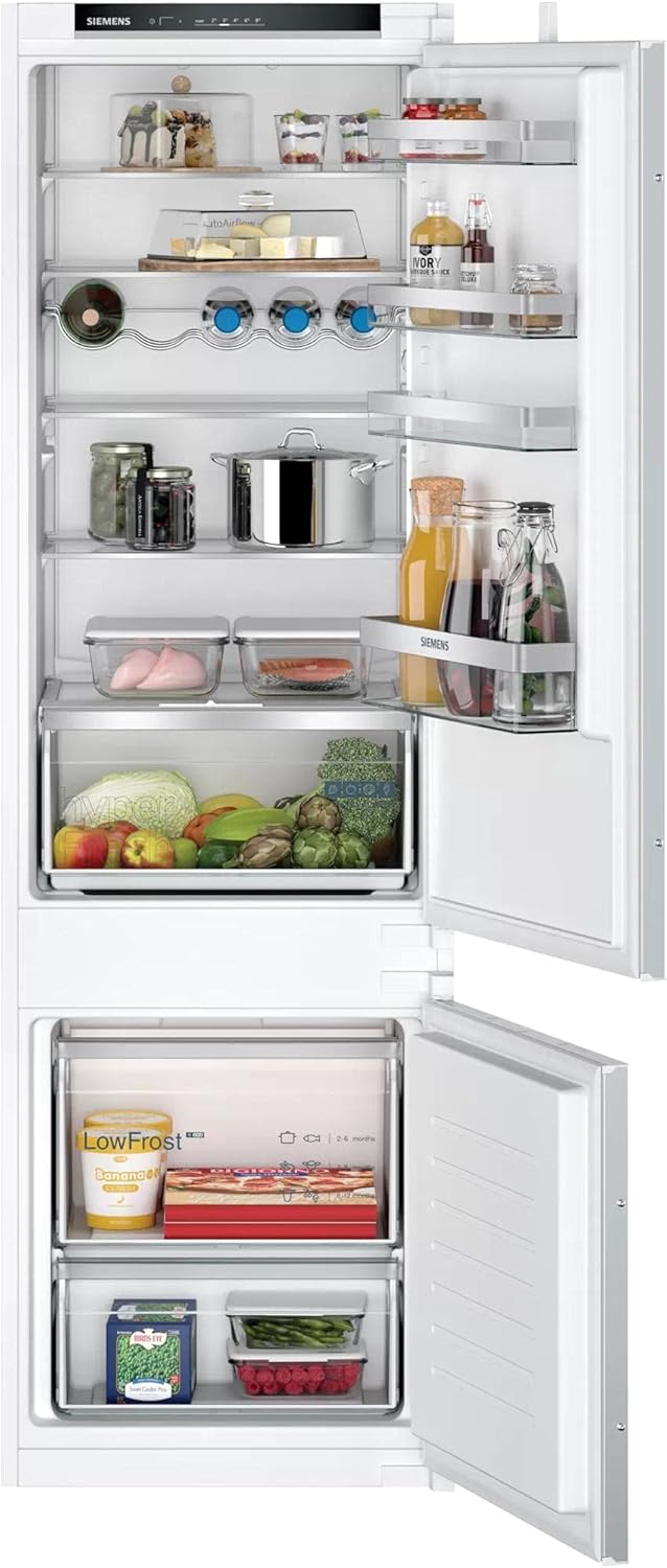 Siemens KI87VVSE0 iQ300 Einbau Kühl-Gefrier-Kombination / E / 216 kWh/Jahr / 200 l / hyperFresh Frischesystem / lowFrost / LED-Innenbeleuchtung / bigBox / Schlepptür