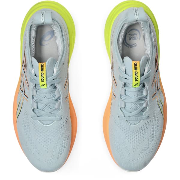 Chaussure running ASICS GEL-NIMBUS 26 PARIS COOL GREY/SAFETY YELLOW