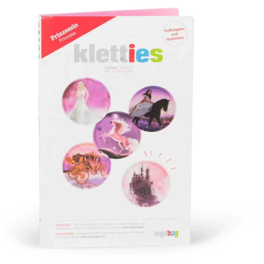 Ergobag Zubehör Klettie - Set 5 tlg. matt Hundewelpen