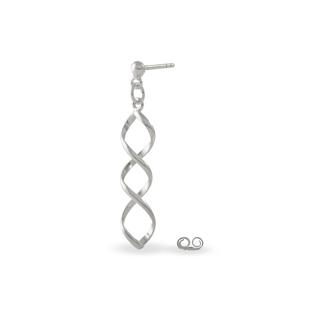 Boucles D'oreilles Pendantes Jolanda Argent Blanc