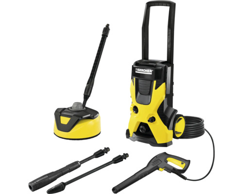 Kärcher K 5 Basic hogedrukreiniger (druk 20-145 bar, 500 l/u) inclusief T5 oppervlaktereiniger, Vario Power spuitlans, vuilfrees en 8 meter hogedrukslang