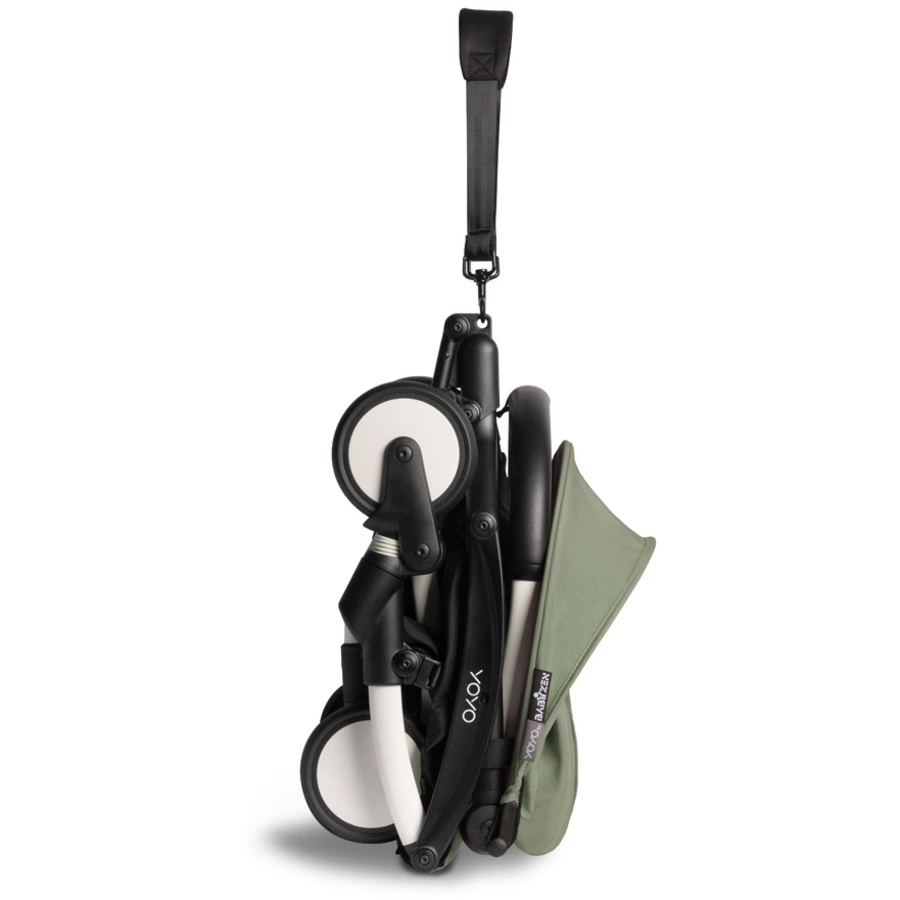 BABYZEN Kinderwagen YOYO2 6+ White mit Textilset Olive und Backpack YOYO Black