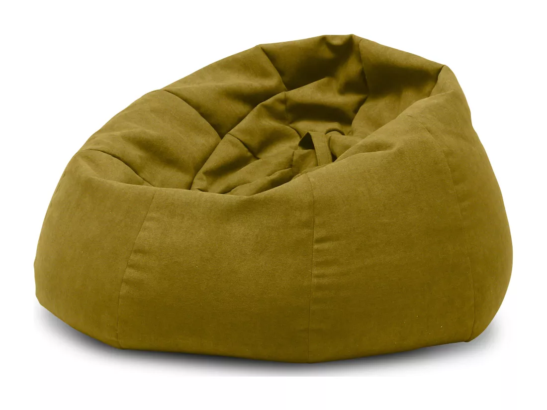 Pouf poire en tissu Komo-Couleur Vert olive