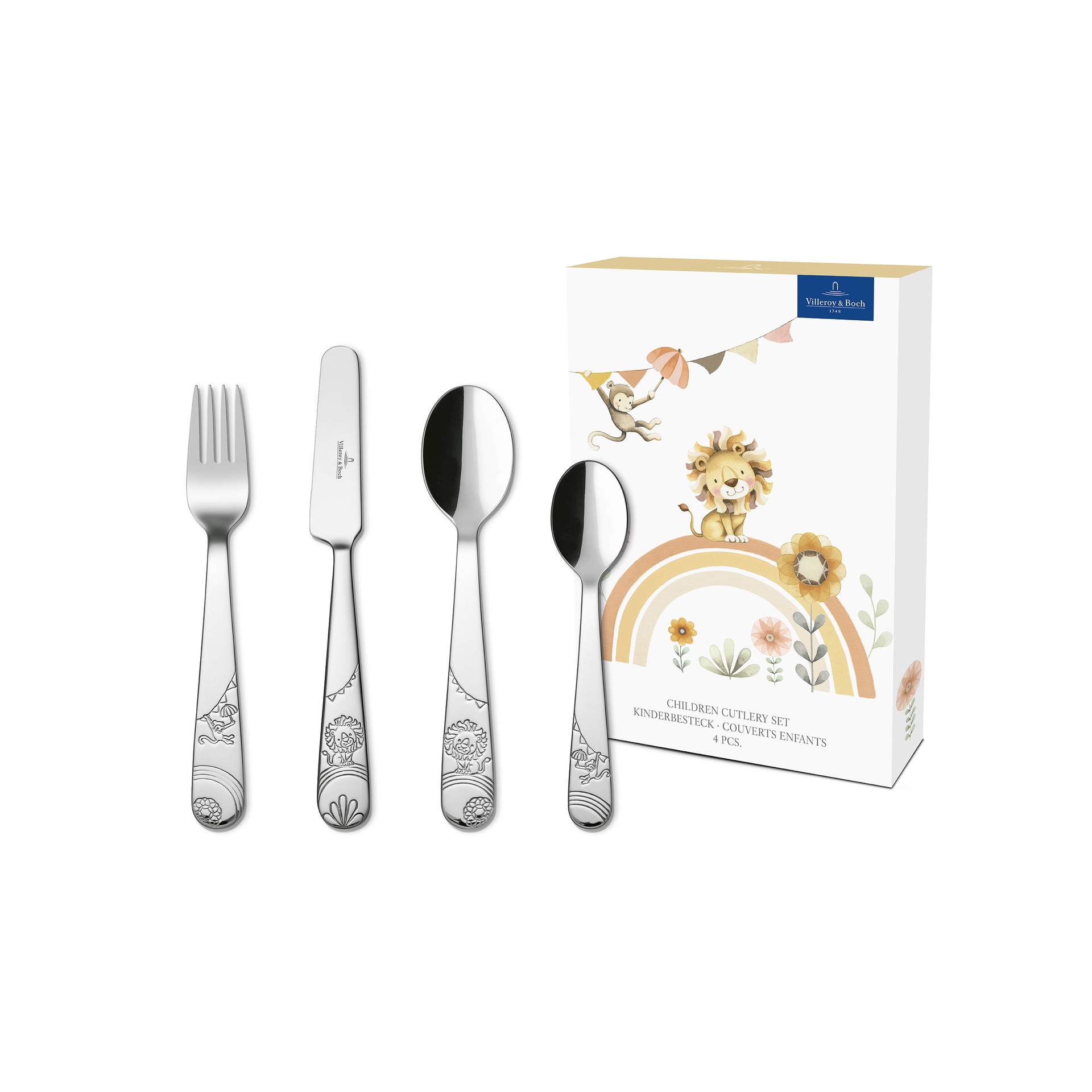 Villeroy & Boch Kinderbesteck-Set 4-teilig ROAR LIKE A LION Edelstahl