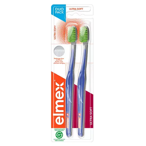 Elmex Brosse à Dents Ultra Soft Lot de 2