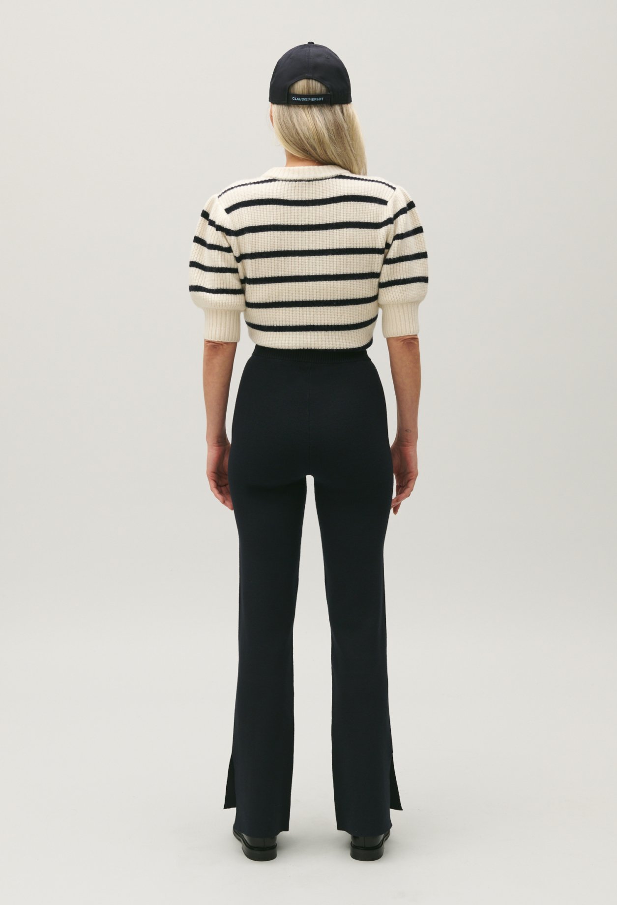 Pantalon droit fentes cheville