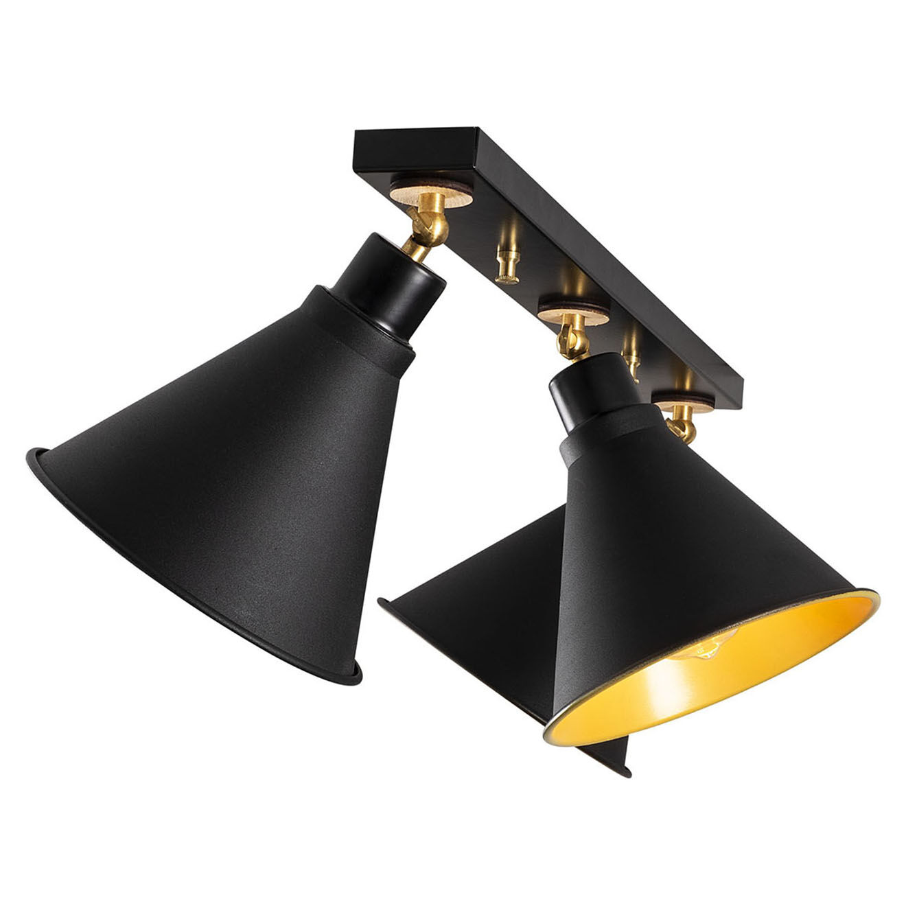 Opviq Plafonnier Berceste noir  -  D. 72xh.26 cm