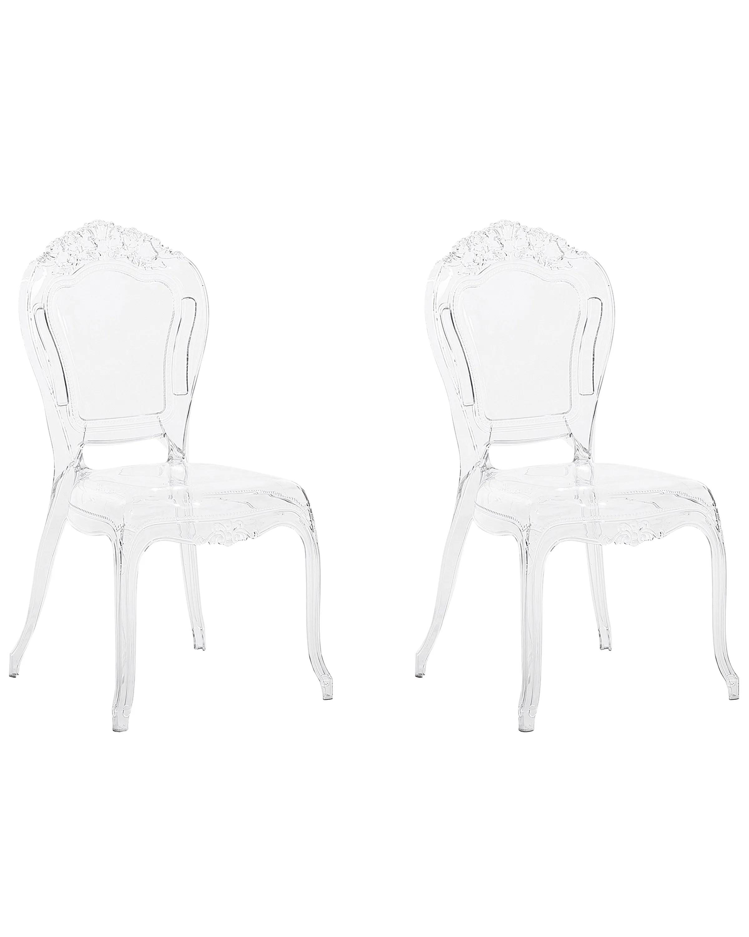 Set van 2 eetkamerstoelen VERMONT Transparant