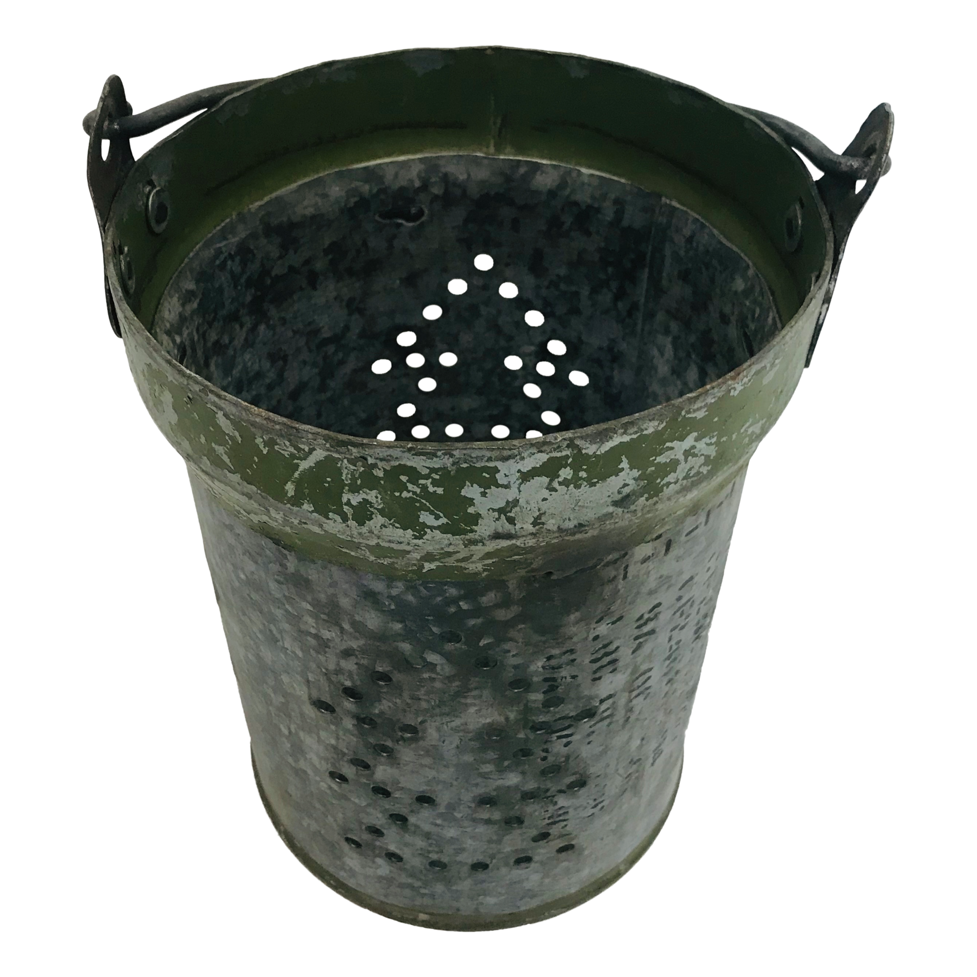 Iron bucket lantern tree