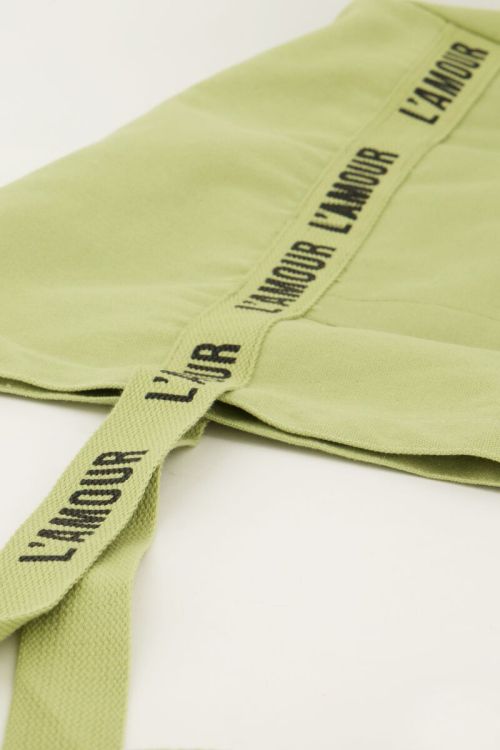 Mint groene shopper linnen l'amour