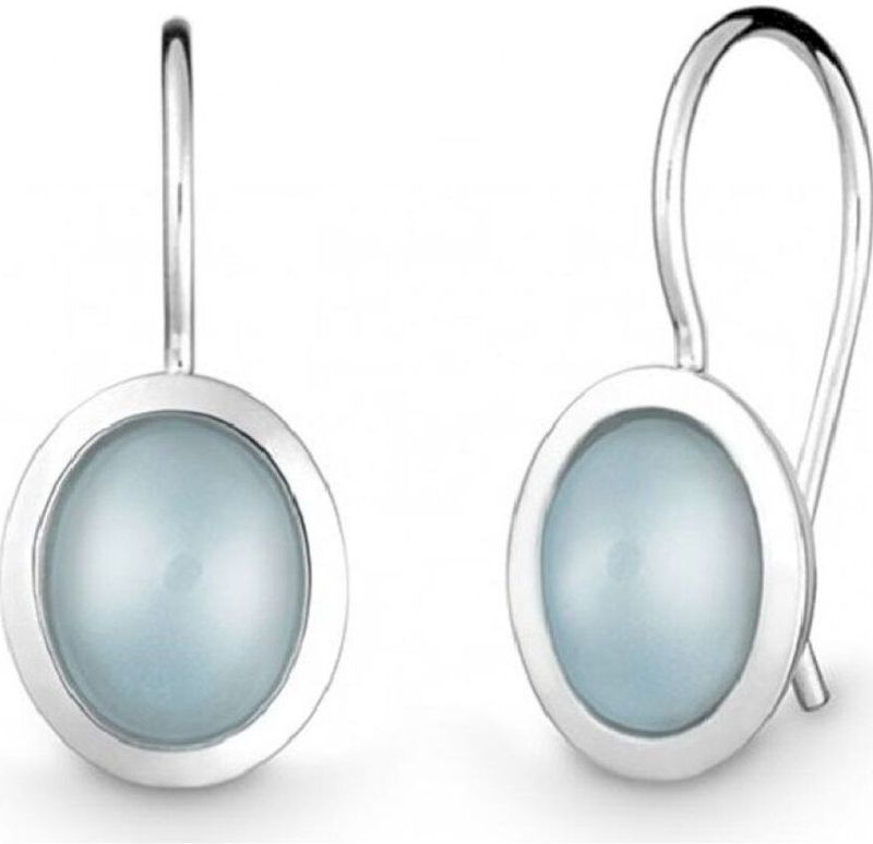 Quinn - Oorbellen - Zilver - Blauwe Topaas - Gepolijst - 925 Zilver