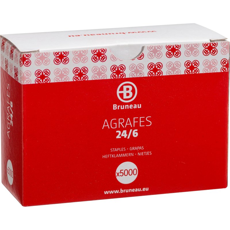 Agrafe Bruneau 24/6 galvanisée – Boîte de 5000