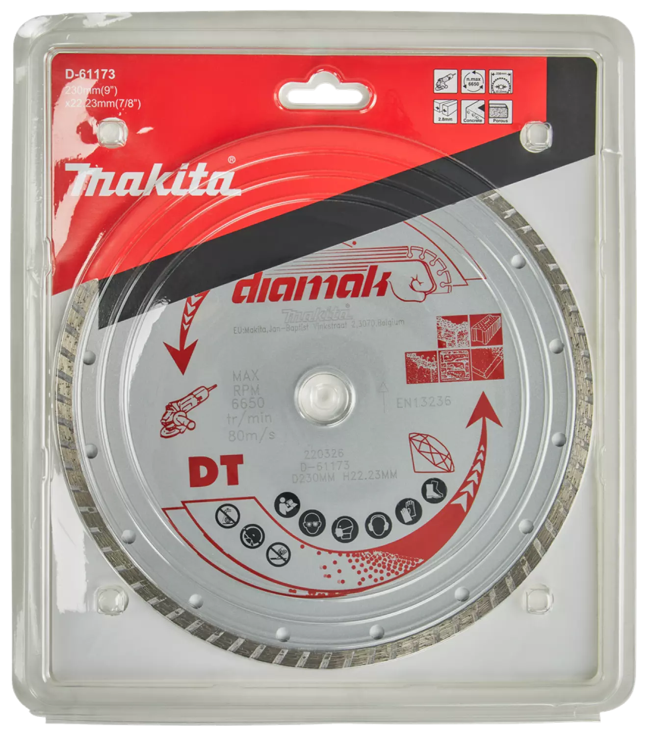 Makita D-61173 Turbo Diamantschijf - 230 x 22,2mm