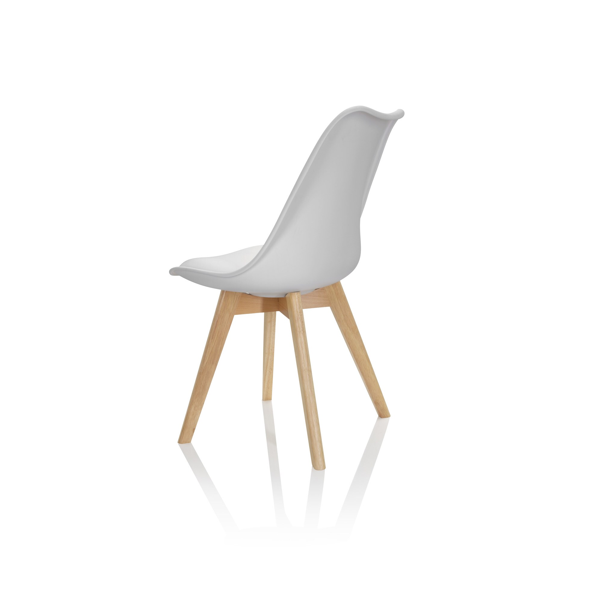 Schalenstuhl 4er Pack SCANDI Kunststoff ohne Armlehnen hjh OFFICE