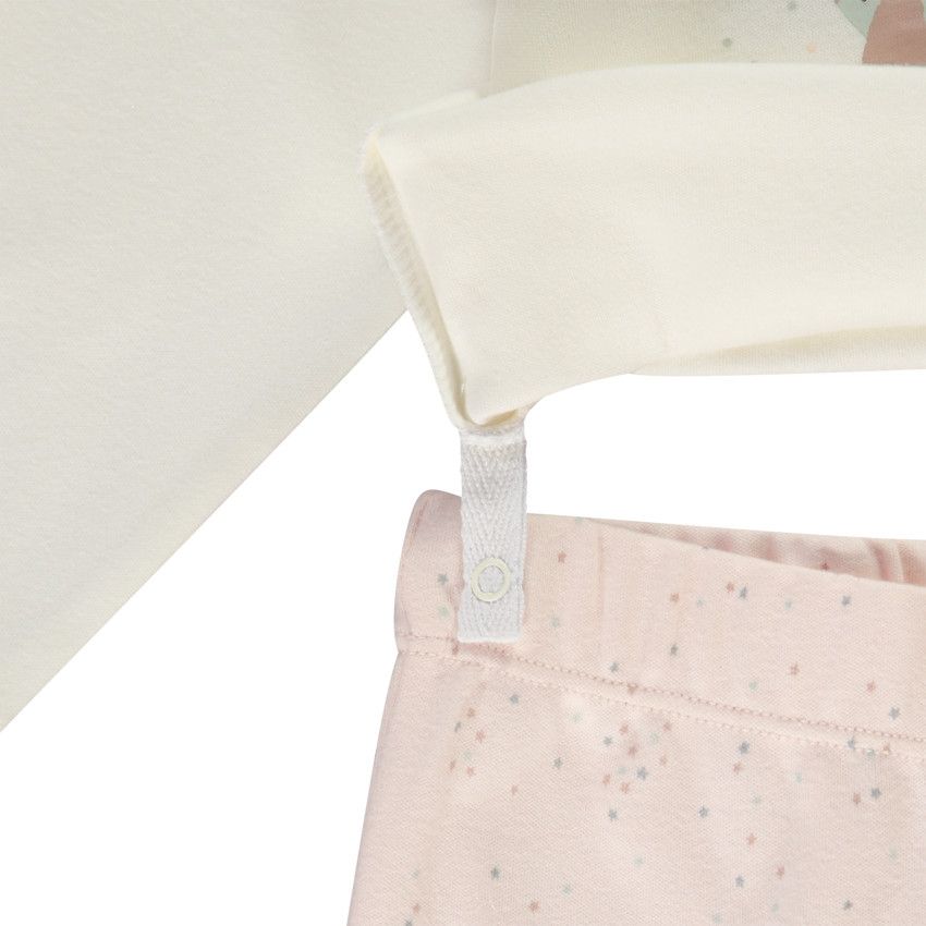 Pyjama 2 pièces en interlock Sleepy Baby pour bébé fille - Ecru