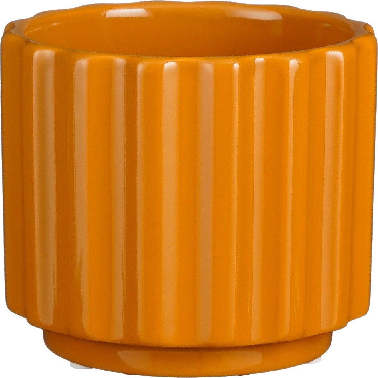 Mica Decorations bloempot Gama oranje D 13,5 H 11,5 cm