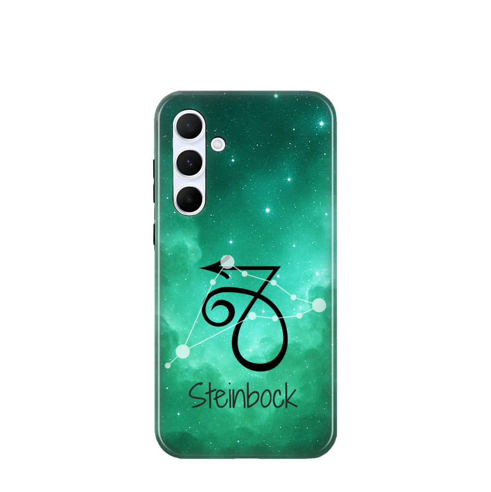 Samsung Galaxy A55 Hybrid (Kunststoff / Gummi) Hülle Steinbock 2 - Grün