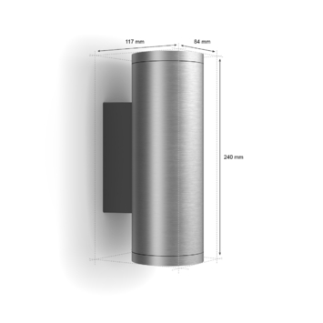 Philips Hue muurlamp Appear RVS - wit en gekleurd licht 8W