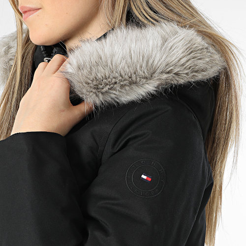 Parka Capuche Fourrure Femme 9864 Noir