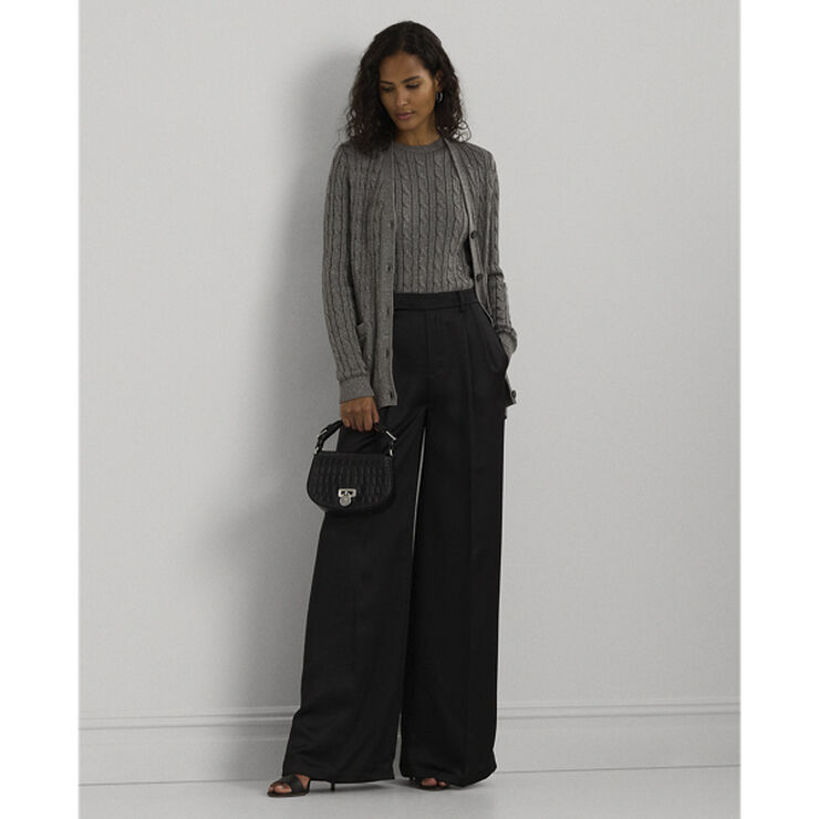 Lauren Ralph Lauren CMB CTN/BR RYN/LRX-LS CARDIGAN Deco pewter
