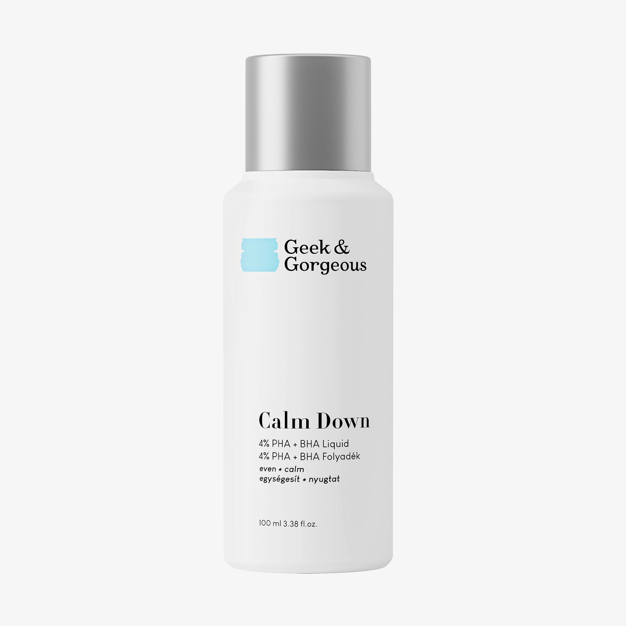 Geek & Gorgeous Calm down - sanftes Peeling für das Gesicht, mit PHA und BHA-Säuren, 100ml