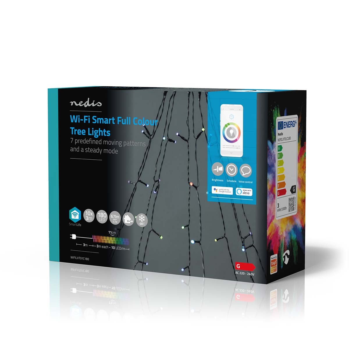 Nedis SmartLife Decoratieve LED iOS/Android 10x2 meter 180 LED's RGB