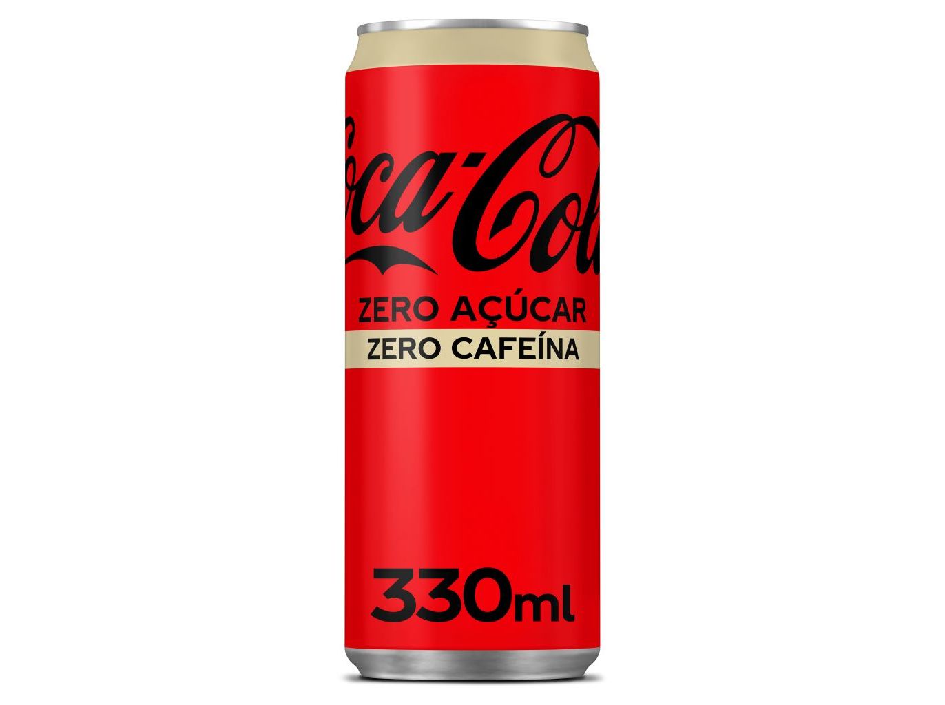 REFRIGERANTE COM GÁS COCA-COLA ZERO CAFEÍNA E ZERO AÇÚCAR 0.33L