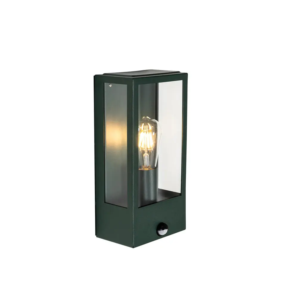 Qazqa buitenlampen met sensor rotterdam groen e27