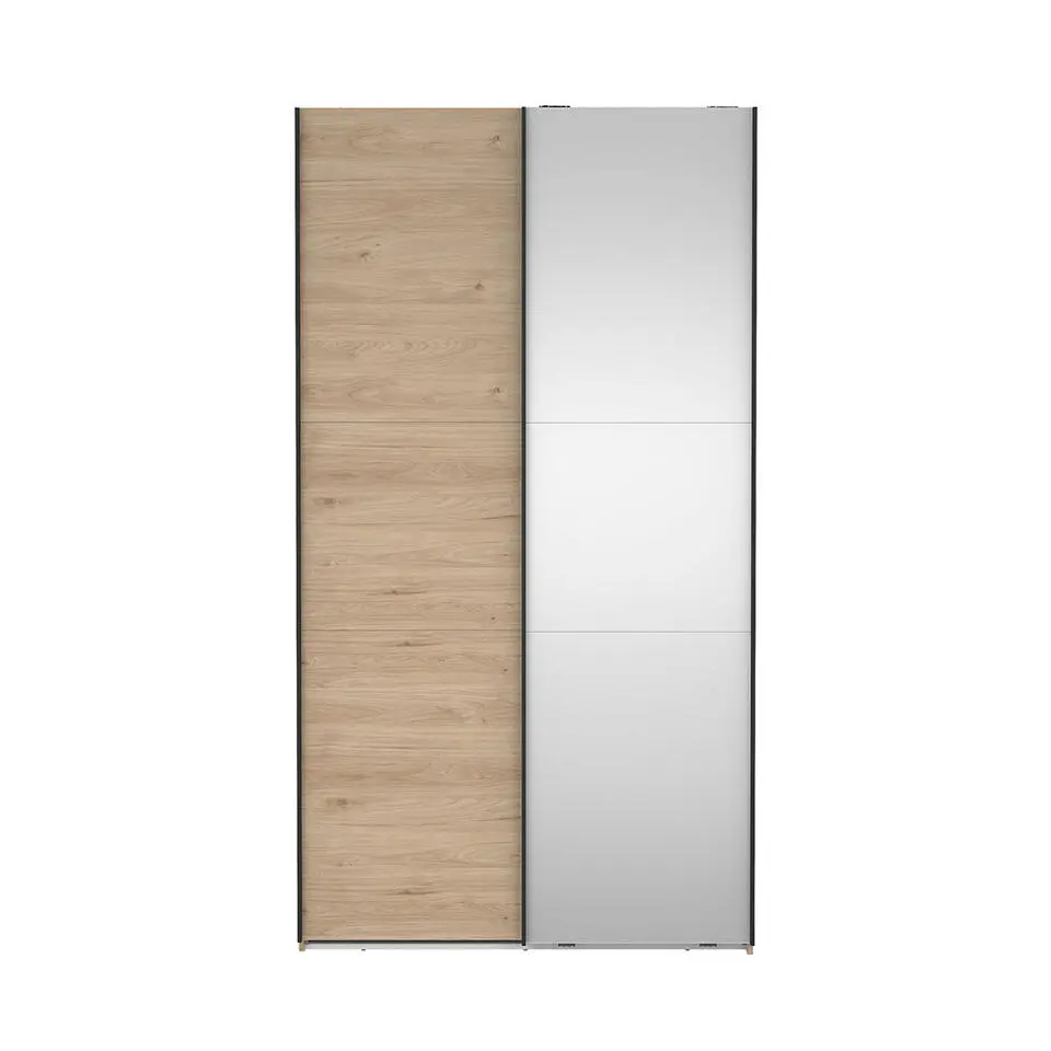 Hioshop Como schuifdeurkast 2 deuren 120x220cm eikdecor