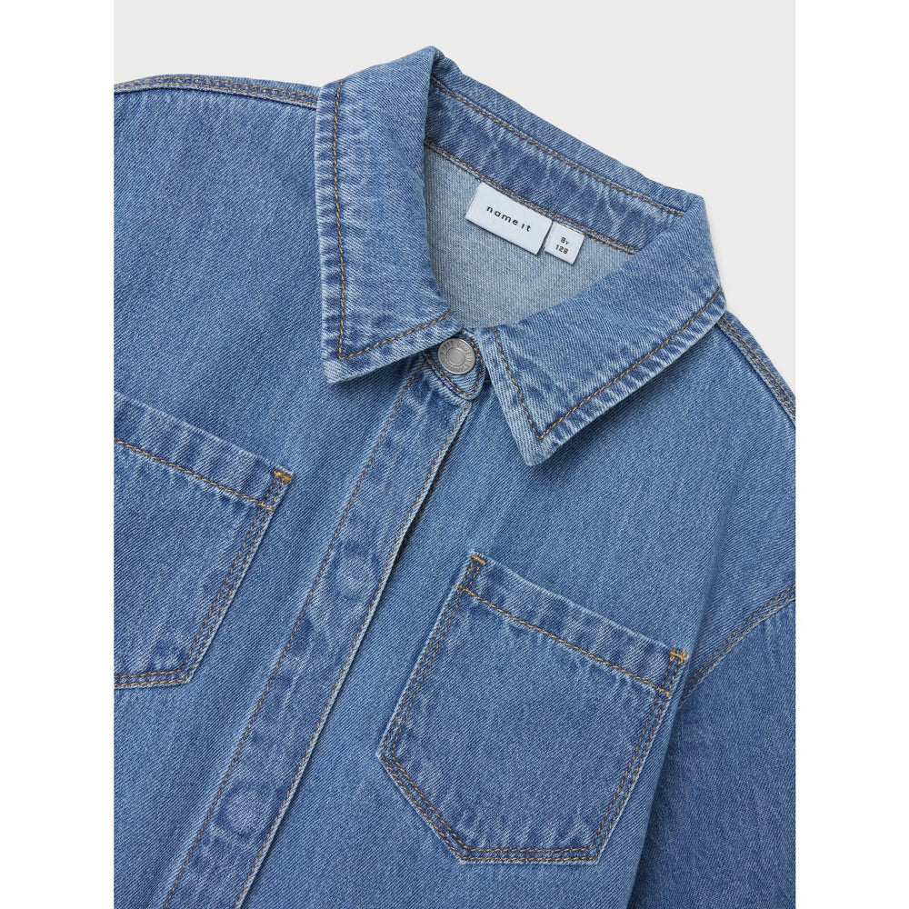Køb Name It Medium Blue Denim Jannet Denim Kjole