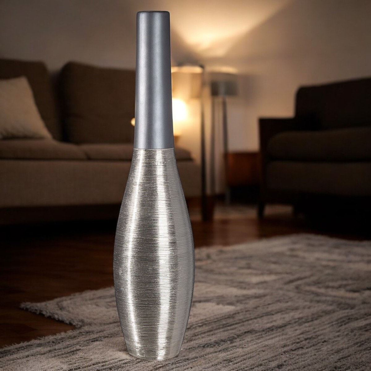 GILDE Bodenvase »Bodenvase Kegel London anthrazitfarben H. 73 cm«