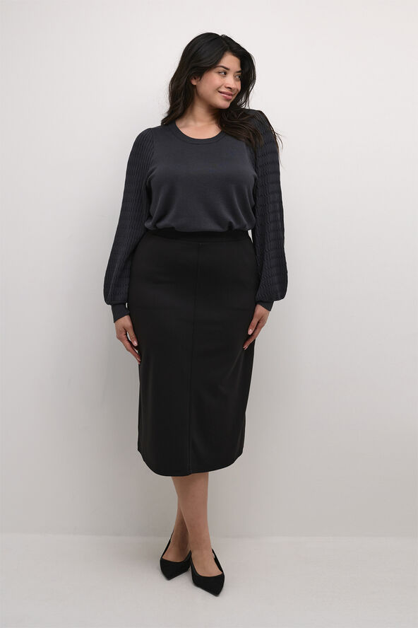 Kaffe Curve KCjenna Jersey Skirt Black deep