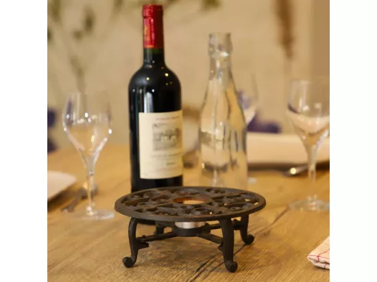 Chauffe plat en fonte marron Ø.18.5 cm