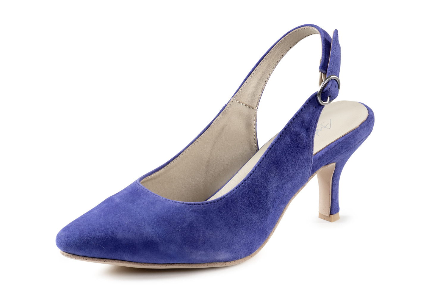 Andrea Conti Sling-Pumps aus weichem Samt-Chevreauleder