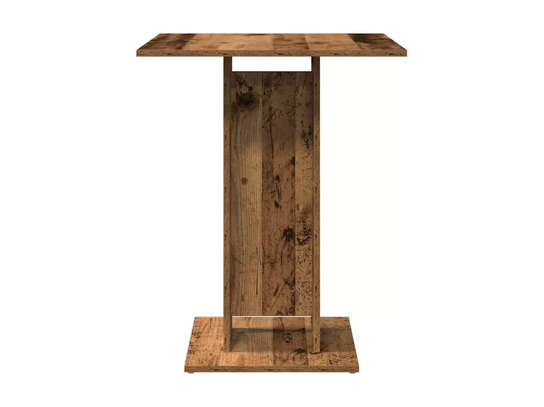 Table de bistro vieux bois 60x60x75 cm bois d'ingénierie