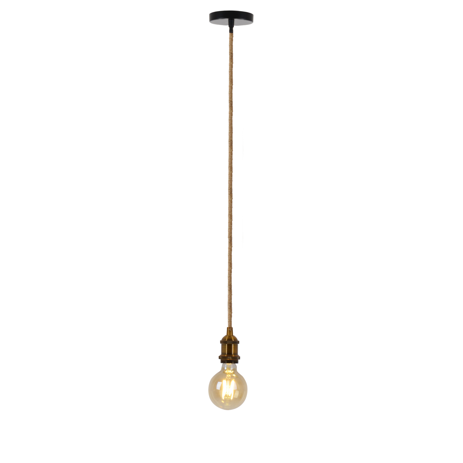 1er-Hanfseil ONTARIO - alt-messing - ca. 100 cm hoch