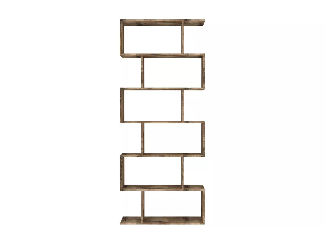 Bibliothèque Lucio, Meuble avec étagères, Bibliothèque de bureau, 100% Made in Italy, 80x25h192 cm, Érable