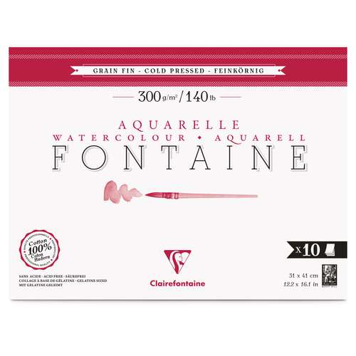 Clairefontaine Aquarellpapier FONTAINE Feinkorn
