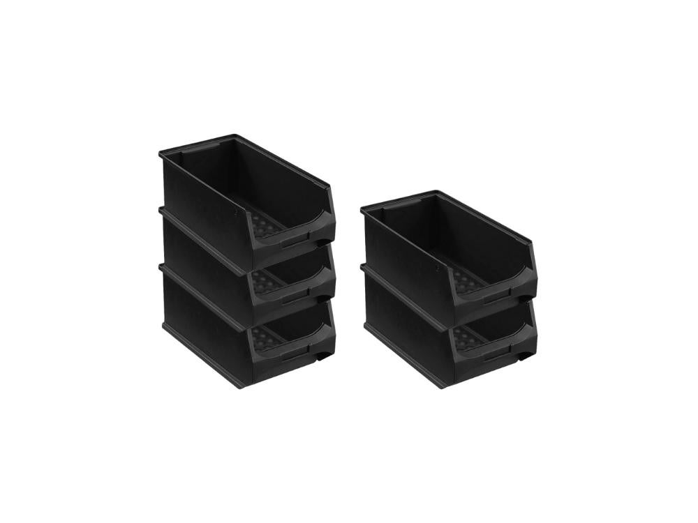 PROREGAL Value Pack 5x Geleidende Opbergdozen 4,0 HxBxD 15 x 20 x 35 cm 7,2 Liter ESD Opbergdozen
