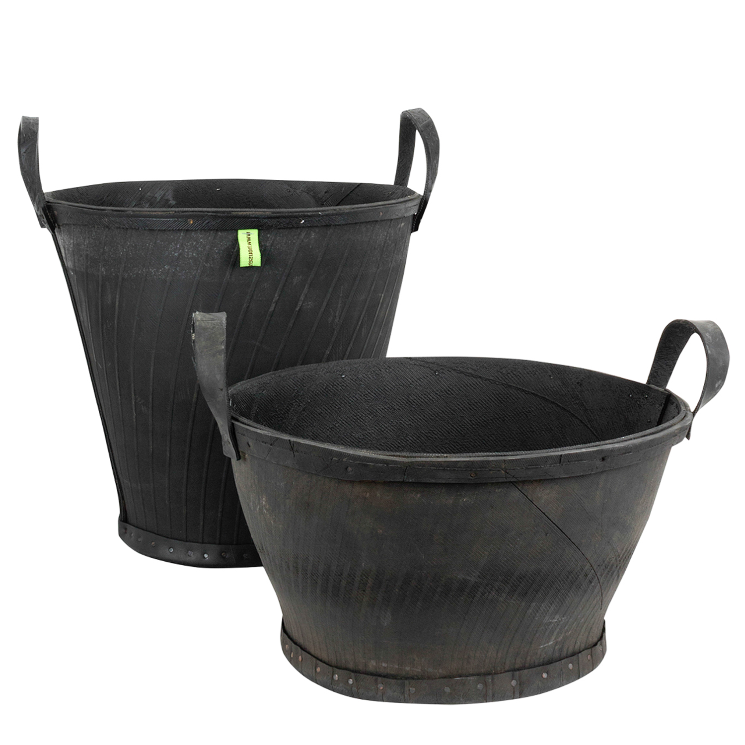 Plantenmand Autoband (set van 2) Zwart