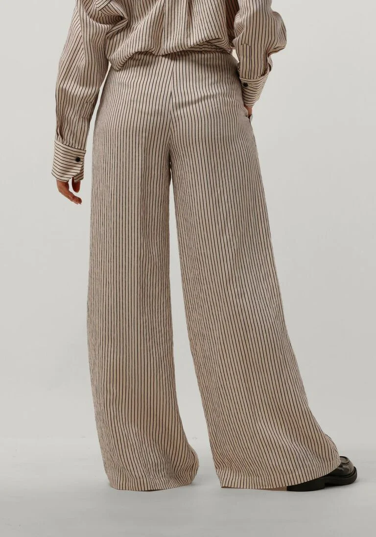 ACCESS zand access wijde broek pants with stripes