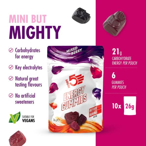 High5 Energy Gummies, Mixed Berry