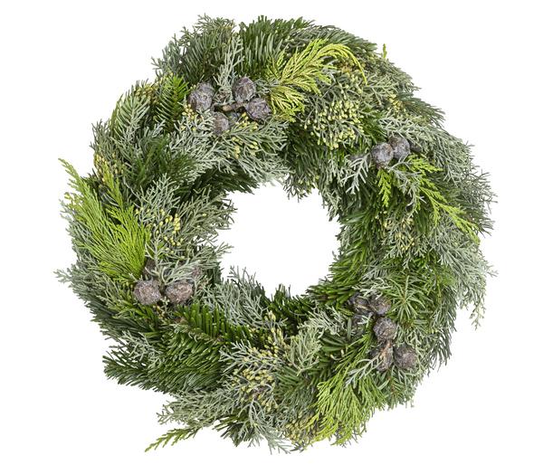 Dehner Premium Adventskranz aus Koniferen-Mix,