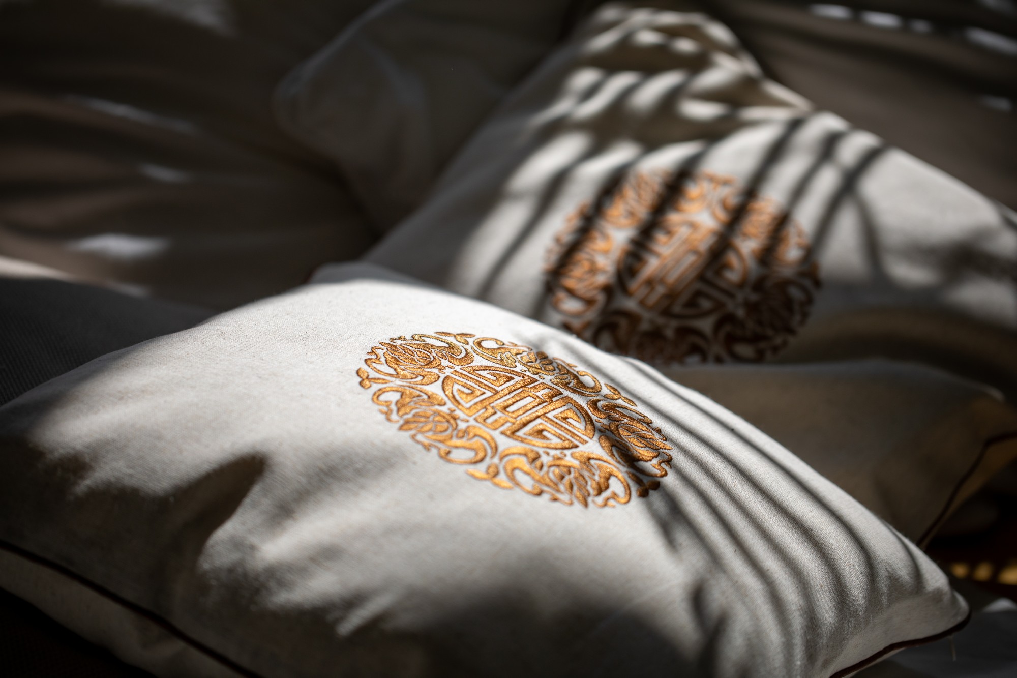 Kissenhülle 'Longlife', beige, braun, L 45 cm, B 45 cm von fischer's lagerhaus
