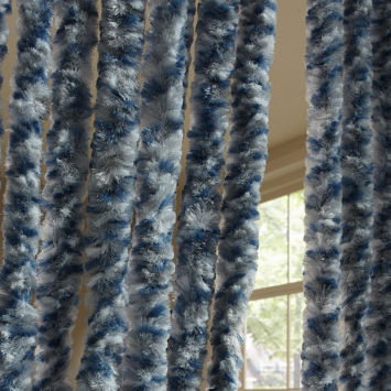 Livn deurgordijn Chenille blauw 90x220 cm