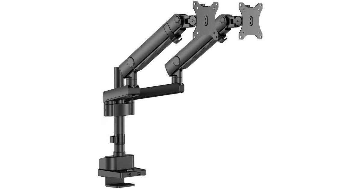 ACT ConnectivityMonitorarm office solid pro, mechanische veer, 2 monitoren  (Zwart)
