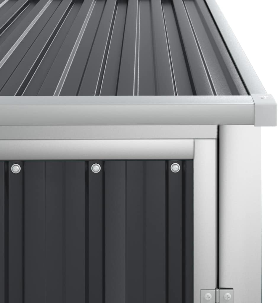 ACAGALA Metall Gerätehaus Geräteschuppen Gartenhaus 88 x 89 x 161 cm, Gartenschrank Wetterfester Metallschuppen mit Doppeltüren, Ideal für Gartenwerkzeug & Fahrräder - Verzinkter Stahl, Anthrazit