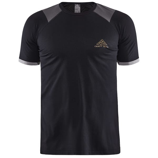T-shirt running CRAFT PRO TRAIL FUSEKNIT SS TEE M SLATE/FLEX