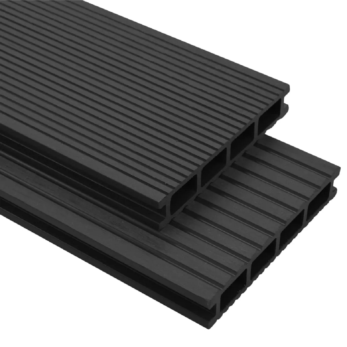 VidaXL Panneaux de Terrasse WPC - 10 m² Anthracite