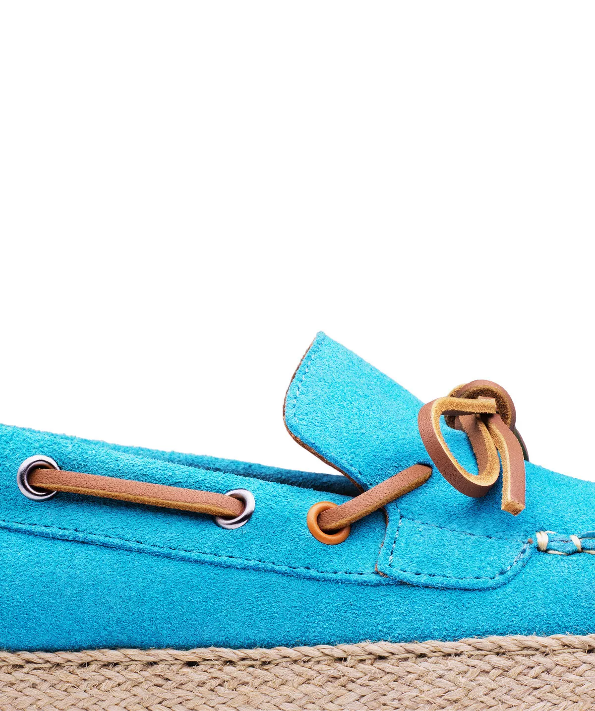 Mocassin Panama Bleu Turquoise